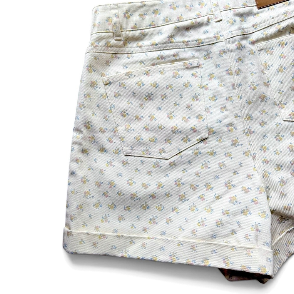 ROLAROLA Flower Half Pants Ivory Floral Shorts Women's Size M Korean Fashio - Picture 9 of 13